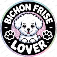 Car Stickers Magnetic Sign Glass Suction Decoration Dog Lover Beachon FRISE BICHON