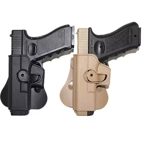 Tactical Glock Gun Holster Pistol Airsoft Gun Holster for Gen 1-4 Glock 17 Case waist with 9mm Mag P