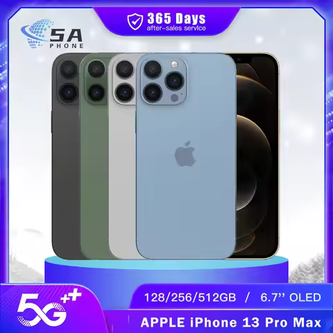 Original Unlocked Apple iPhone 13 Pro Max 5G Mobile Phone NFC 128GB/256GB/512GB Face ID 120Hz 6.7''
