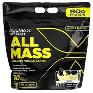 ALLMAX, Sport, All Mass, Advanced Muscle Gainer, Vanilla/Chocolate, 5 lbs, 2.27 kg (80 oz)