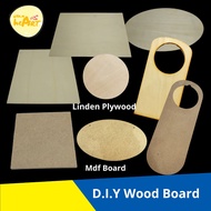 Wood Board /Thin Craft Wood Base / Craft Board/ Decoupage Board/Linden Plywood/ MDF Board/ (+-3mm Th