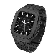 สายรัดชุดดัดแปลงโลหะ+เคส สําหรับ Apple Watch วงดนตรี 46mm สายรัดข้อมือที่สะดวกสบาย สําหรับ iWatch Se