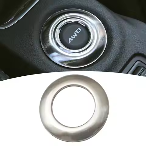 Car 4WD Button Decoration Ring Stainless Steel Car-styling for Mitsubishi Outlander 2013 2014 2015 I