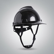 Carbon fiber patterned helmet construction site ABS black safety helmet thickened leadership supervi
