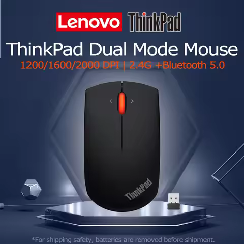 Lenovo ThinkPad Dual Mode Mouse 2.4G Wireless Adjustable T40X 1200 1600 2000 DPI Bluetooth5.0 Red Do