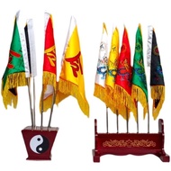 【93%好评率】五色令旗全套刺绣五龙旗堂口用品道教令旗仙家令旗五营兵马旗仙堂【 93% positive review rate 】 Five color flag full set of thorn