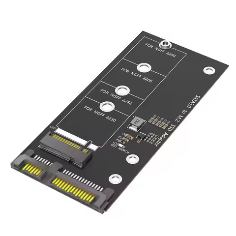 M2 SATA Adapter M2 to SATA Adapter M.2 to SATA Converter 2.5" SATA3.0 6Gbps Riser Board B Key Suppor