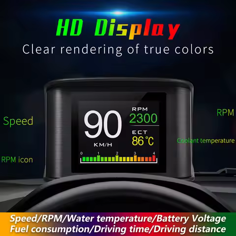 Head Up Display Multi-function OBD Smart Digital Meter HUD P10 Car Electrics For Car Speedometer Tem