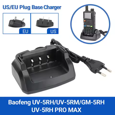 Baofeng UV-5RH Desktop Charger US/EU Plug Base Battery Original Charger for Baofeng UV5RH UV-5RM UV-