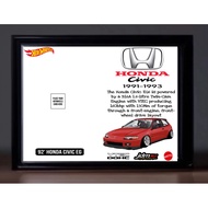 Hotwheels Honda Civic EG Custom Frame Display
