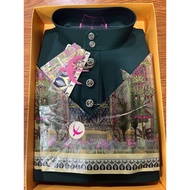 NEW 2025 BAJU MELAYU EMERALD GREEN SENNA C4 ELRAH EXCLUSIVE (Free Sampin) Slim Fit
