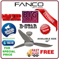 FANCO B-STAR 52 [ONLINE EXCLUSIVE] GREY COLOR DESIGN DC CEILING FAN  | 3 TONE LED |LOCAL WARRANTY |