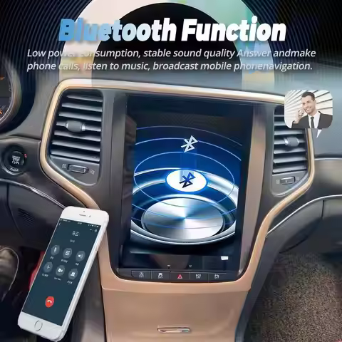 2Din DSP Android 15 Carplay car radio 2din 10.4'' navi Stereo HU For JEEP Grand Cherokee 2014-2023 G