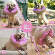 Inflatable Dog Cone Collar For Post-Surgery Recovery - Soft And Comfortable E-Collar For Large, Medi