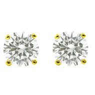 Diamond Stud Earrings For Women, Mens Diamond Earrings,14k Yellow Gold, 1ct-2ct Round, Princess, Hea