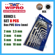 Wipro L Key Hex Key 1 Set 8 pcs 2 2.5 3 4 5 6 8 10 2mm 2.5mm 3mm 4mm 5mm 6mm 8mm 10mm 2 - 10 mm PVC 
