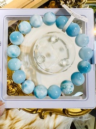 小精品玉化拉利瑪海紋石手珠11-12mm37.76g火爆脾氣滅火器紓解壓