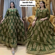 Hindi women's gamis with full embroidery Jubah Jubah Muslimah Dress Muslimah
