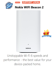 Nokia WiFi Beacon 2 - WiFi 6 Mesh Home Network Router -  Mesh System Router - AX1800