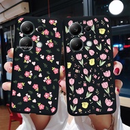 Case for Redmi NOTE 13 pro plus 4G 5G Oval Big Eye Soft Phone Case Motif Flower and Green Leaves