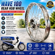 Wave 100 Rear Hub Wheel with Rim & Rayos 1.4x17 / 1.6x17