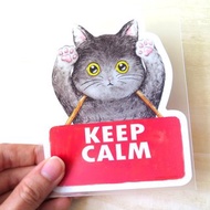 貓貓保持冷靜 KEEP CALM 靜電玻璃貼 停車貼