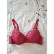Si bra size 80 85 B C dark pink lace