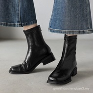 Soft~Chelsea Boots Short Boots Women Square Toe Boots Women