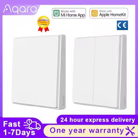 Aqara Wall Switch D1 Zigbee Smart Wireless Light Button Remote Control Compatible with Mijia App Hom