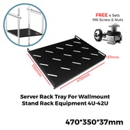 Server Rack Tray For Wallmount / Stand Rack Equipment 4U / 6U / 9U / 12U / 15U Up To 42U