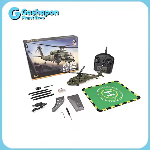 WL Tech K170 Black Hawk UH60L 4CH RC Helicopter with Altitude Hold Ready to Fly Scale Model for Adul
