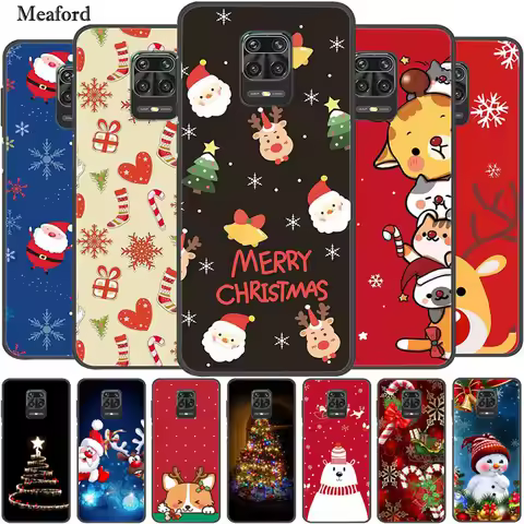 For Xiaomi Redmi Note 9 Pro Case Christmas Silicone Back Cover Phone Case for Redmi Note 9S Coque No