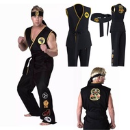 Karate Kid Cobra Kai Cosplay Top Pants Outfits Halloween Taekwondo Clothing For Kids Adult