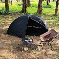 Wio Genes Dome 1P Backpacking Tent Black Double Wall 1-Person Dome Tent Solo Camping Inner Mesh