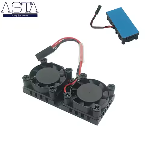 Raspberry Pi 4 Model B,3B+ Dual Fan with Pi 4B Heatsink Kit, Cooling Fan Kit with Tape for Raspberry