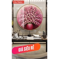 Decorative wall painting / circle / mirror finish