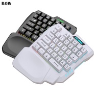 BOW One Hand Ergonomics Gaming Keyboard ACC USB RGB 35 Keys Wired Backlit Portable Mini Game Keypad 