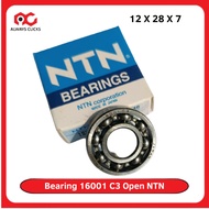 Bearing 16001 Open C3 NTN Japan Bearing 16001 C3 7mm NTN Plain Bering 12X28X7mm