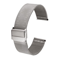 Titanium Mesh Watch Band for Mens Women, Pure Titanium Milanese Watch Straps with Safty Clasp Black