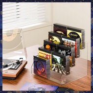 (GCFK) CD Holder 5 Tier Clear CD Organizers CD Display Rack Holds Up to 30 Standard DVD Cases for Me