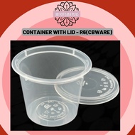 6oz PP Round Container & Lid {100sets} CB ware R6 / Disposable Plastic PP Food Box Thick / Bekas Dad