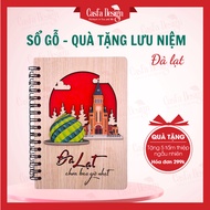 Da Lat Wooden Notebook 1 A6 Handmade CASFA DESIGN - Souvenir Gift with Bold Vietnamese Culture