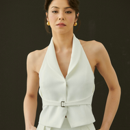 MULTITASK - Shawl Lapel Waistcoat White Pre-order 3 days