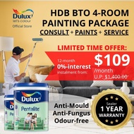 Dulux 0% Interest Instalment Painting Package Service (Pentalite) (w/free site inspection) (Smooth M