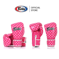 Fairtex นวมชกมวย BGV14P Polka Dot นวยมวยหนังไมโครไฟเบอร์ ปลายแขนยาว ซัพพอร์ตข้อมือ นวยต่อยมวยสำหรับฝ