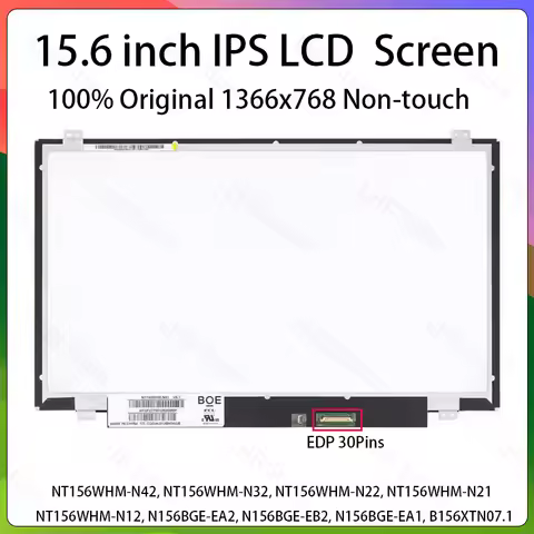 15.6" Laptop LCD Screen NT156WHM-N42 N32 N156BGE-EA2 EB2 B156XTN07.1 B156XTN04.0 LTN156AT39 LP156WHB