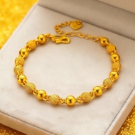 Emas 916 Original Bracelet Men Womens Fashion Gold Bracelet Love Jewelry 375 Bracelet Couple Bracele