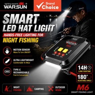 WARSUN M6 LED WARSUN M6 Lampu Klip Topi Sensor Inframerah Pintar LED Bebas Tangan Luar
