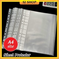 A4 11 Hole Sheet Protector 10 sheets | Clear Sheet Protector | A4 Paper Protector Sheet | 文件袋
