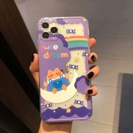 紫色月亮小熊透明iPhone 12 iPhone 11 X XR XS Max 7P 8P SE2手機殼case Pro Max, Pro, Mini